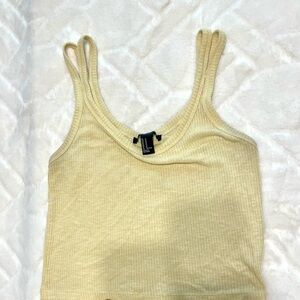 Light Yellow Strappy Cropped Tank